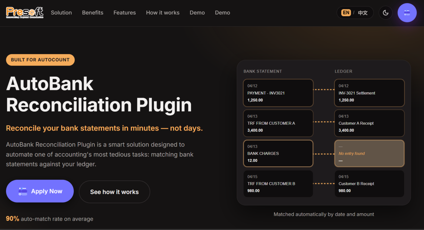Autobank reconcilation plugin